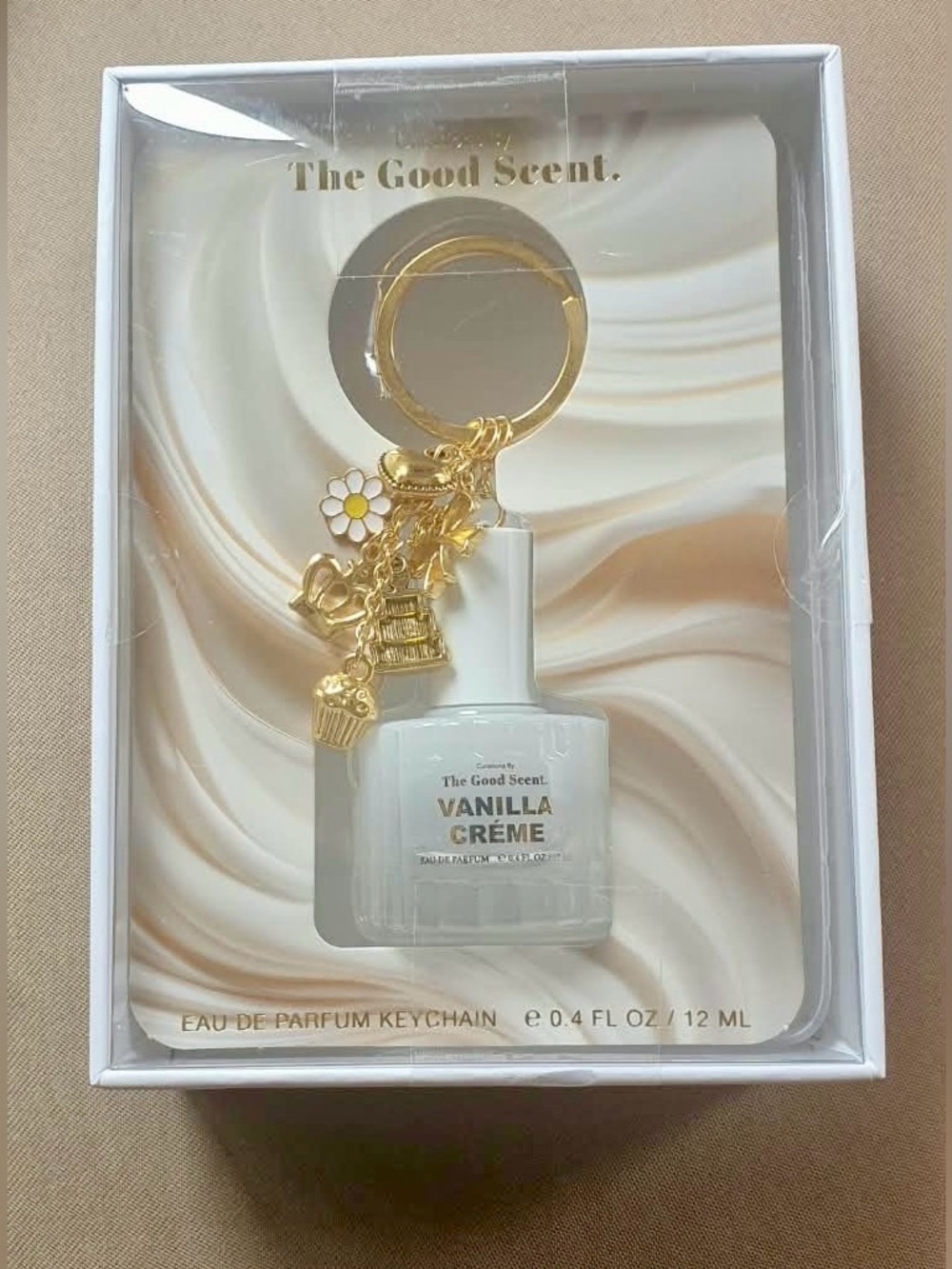 🦄 Vanilla Crème Eau de Parfum Keychain - White/Gold